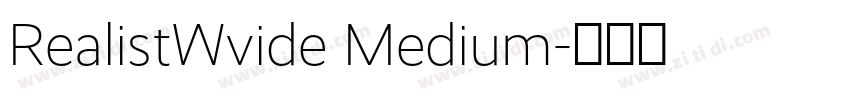 RealistWvide Medium字体转换